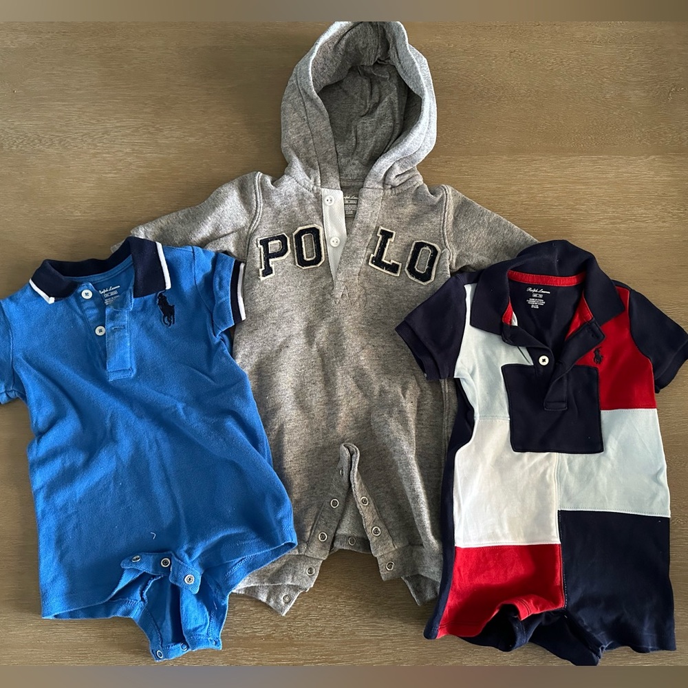Baby Boy Polo Rompers 3-6 months